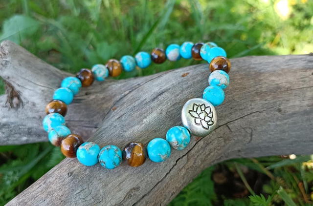 Jaspe Impérial Turquoise et Œil de Tigre