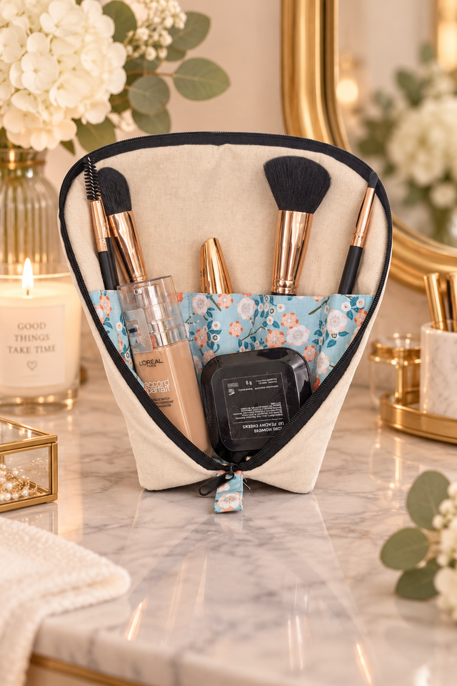 Trousse à maquillage nomade en velours  