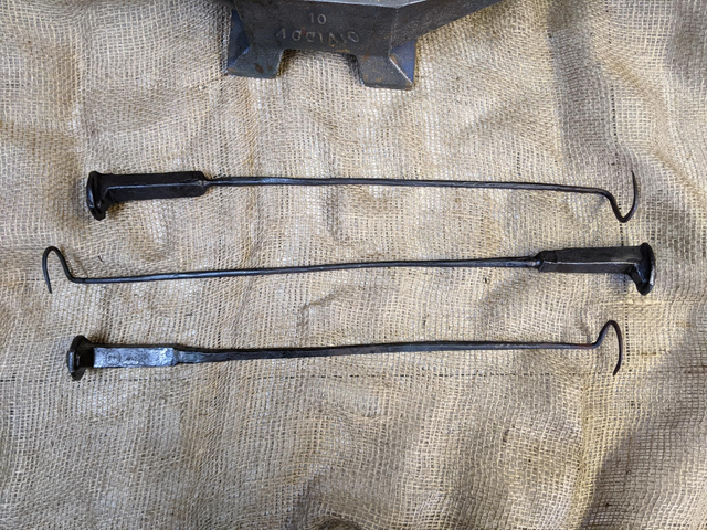 Hand forged Railroad spike BBQ steak flipper