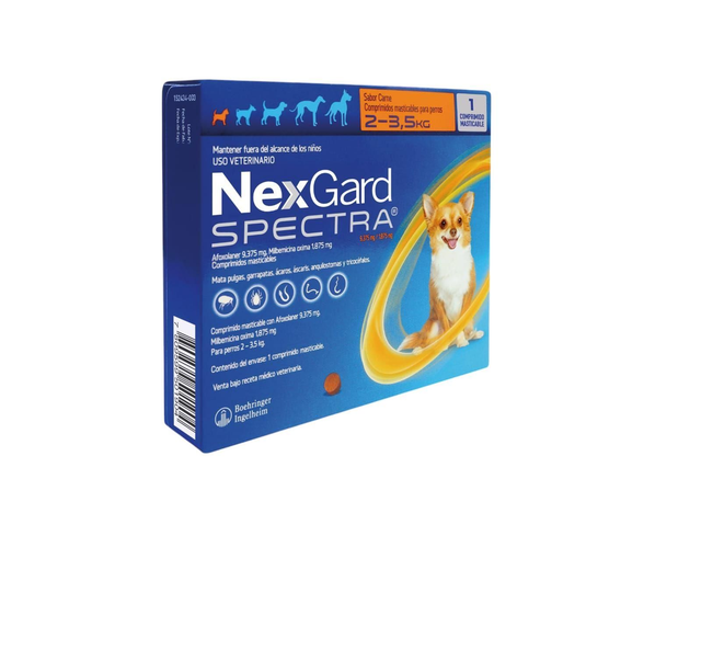 NEXGARD SPECTRA 2 - 3.5 KG 1 COMPRIMIDO