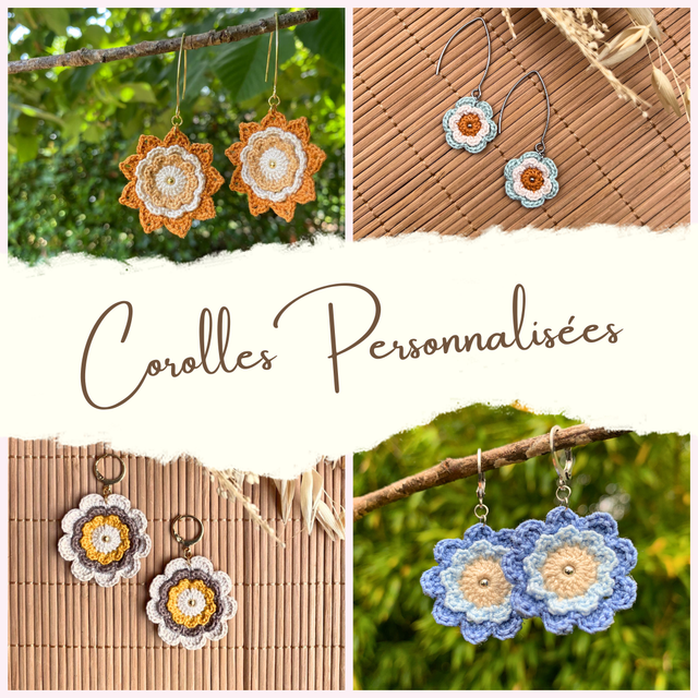 Boucles d’oreilles Fleurs Personnalisées