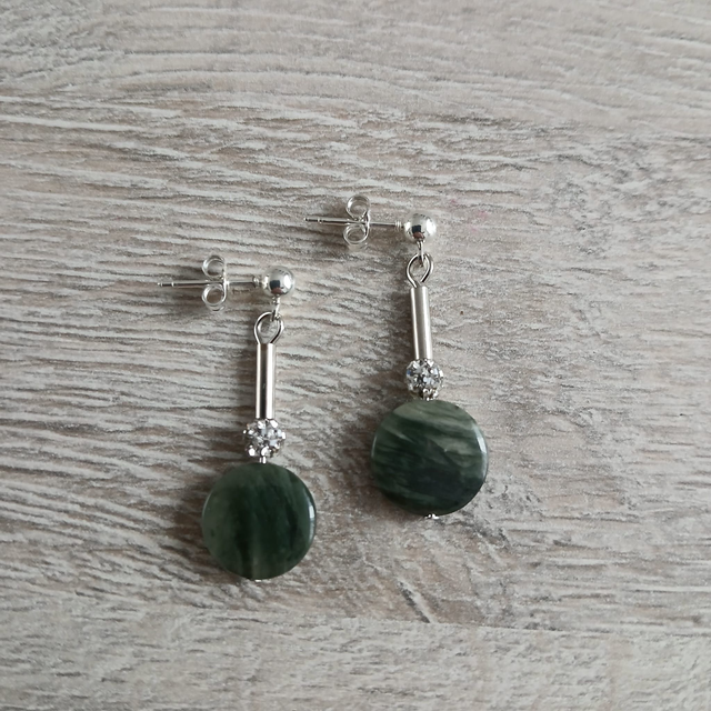 Dames oorbellen Prehniet – zilverkleurig RVS (1.332)