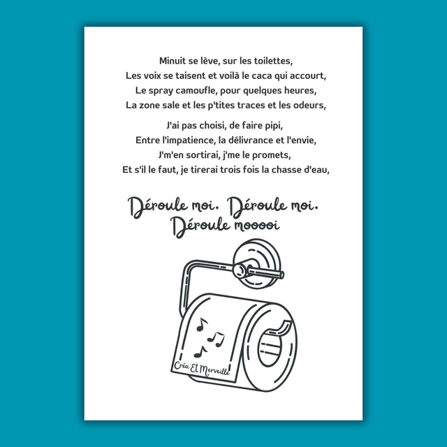 Affiche Déroule moi 🚽 - Créa Et Merveille