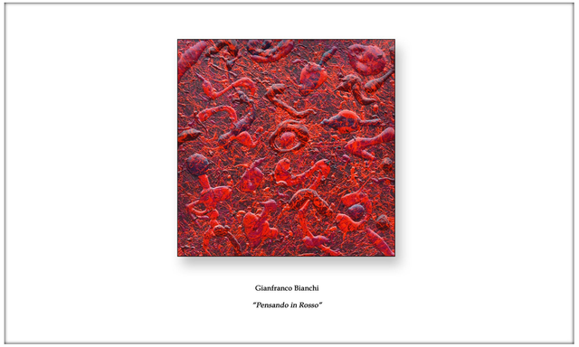 Litografia "Pensando in Rosso"