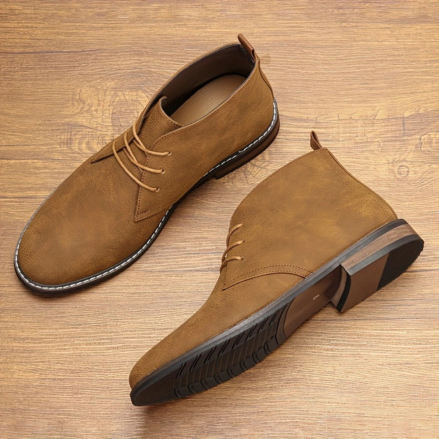 Men's Vintage Brown Ankle Boots
