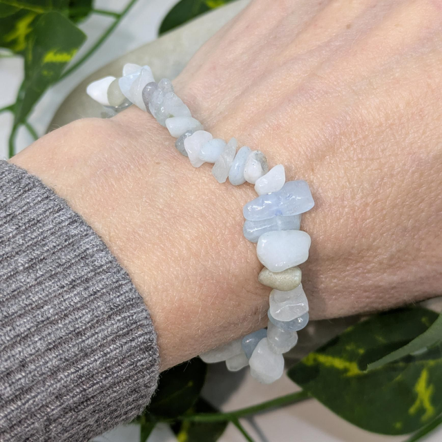 Bracelet "Aigue-marine" baroque BR-217