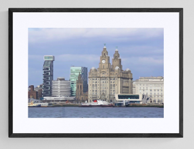Liverpool Skyline Water Colour - Print