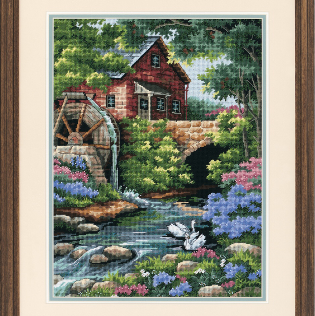 Needlepoint Kit: Old Mill Cottage by Dimensions