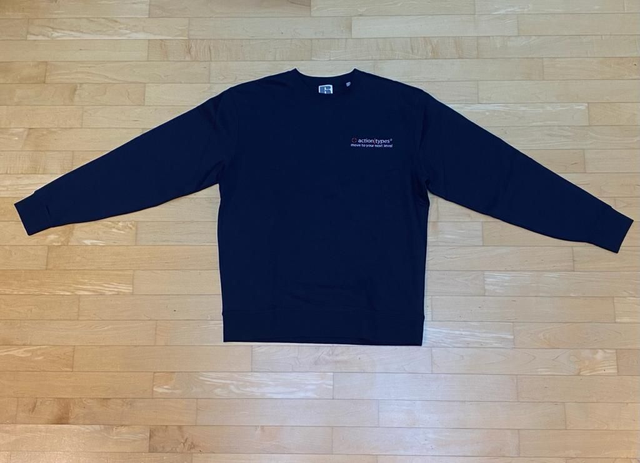 Sweatshirt à col rond AT Bleu