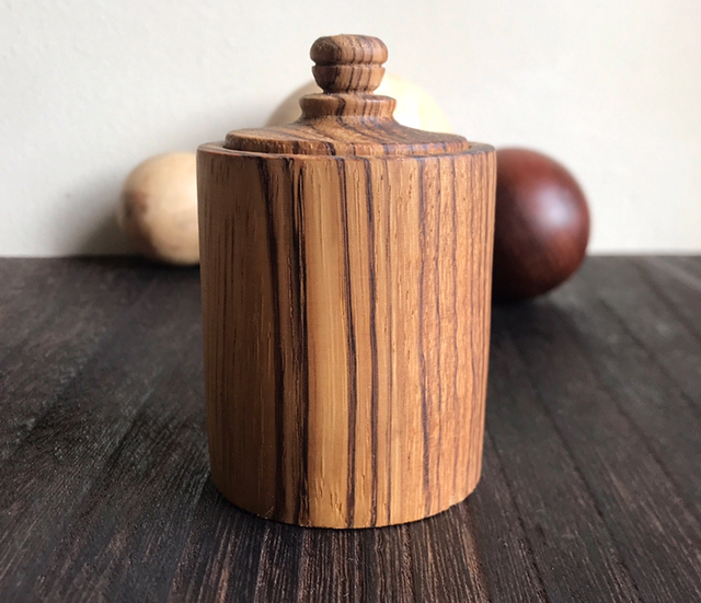 Zebrano lidded box 