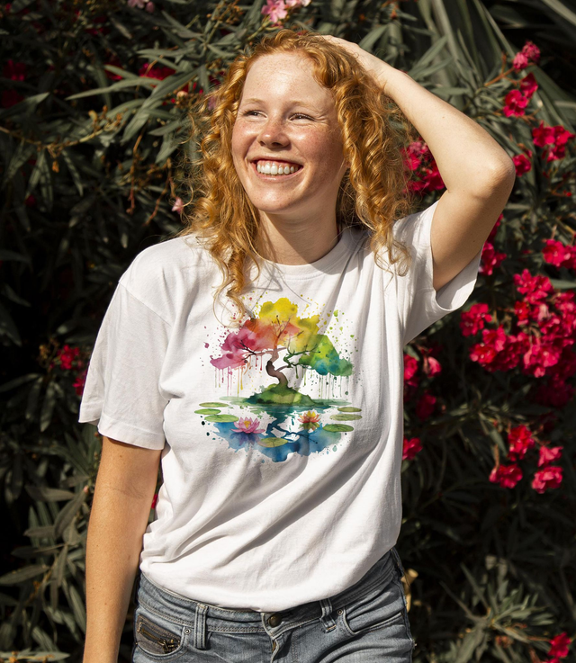 T-shirt Arbre Zen - UNISEXE BLANC