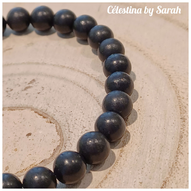 Bracelet Shungite 6mm Taille Dame