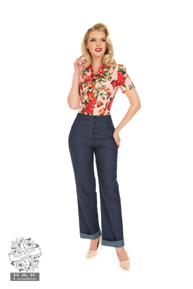 Housut, Debbie Denim Trousers, 1721151