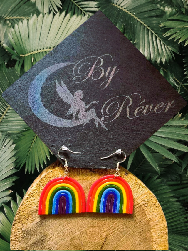 BOUCLES D'OREILLES - ARC EN CIEL