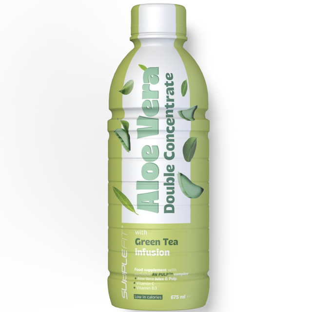 Aloe Vera, Blattsaft &‘ Blattmark mit Grünem Tee - 675ml