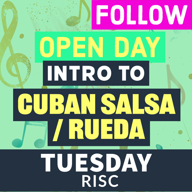 Salsa TUE Cuban Salsa Rueda Intro OPEN DAY - Follow