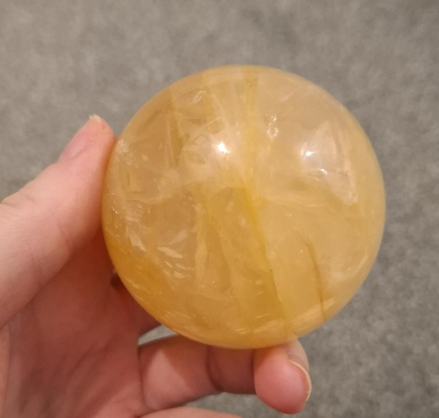 Golden Healer crystal sphere 