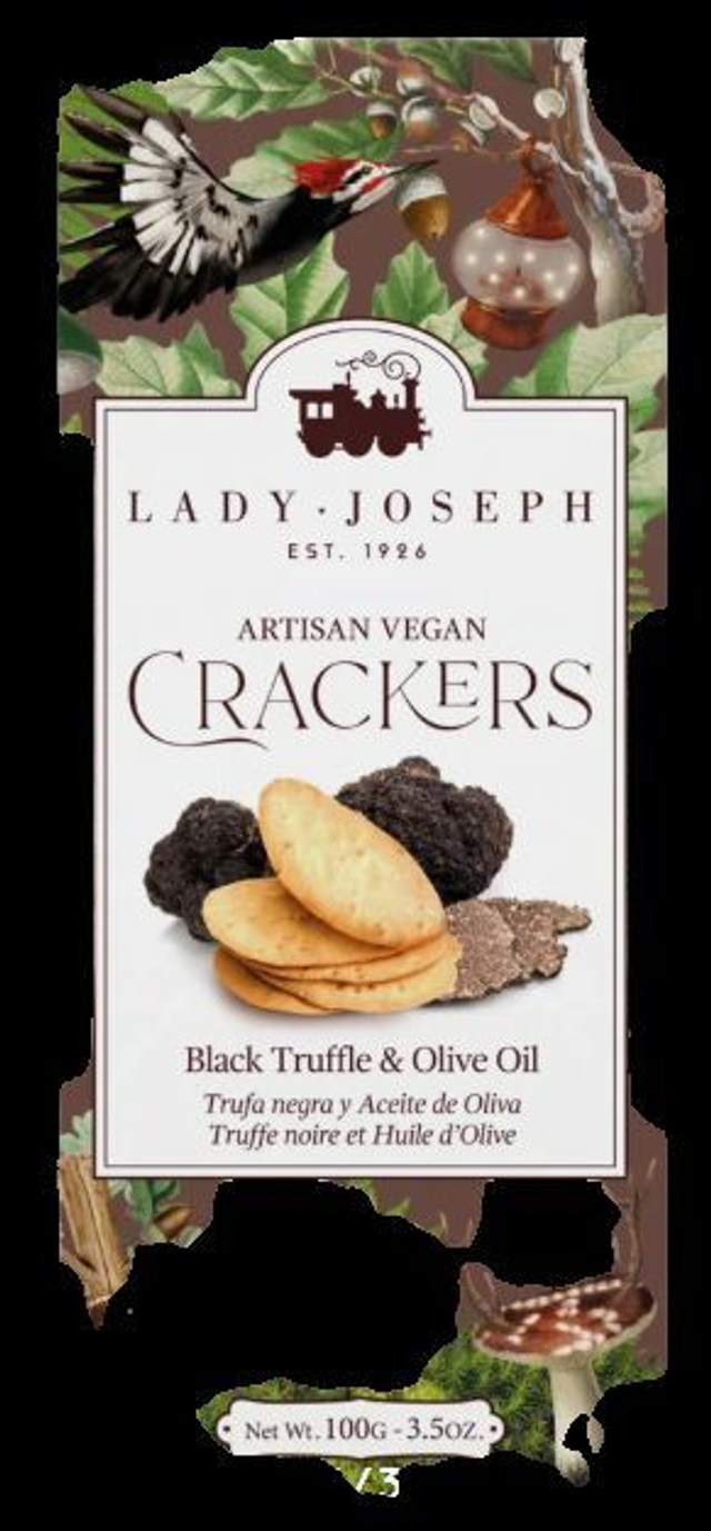 Cracker mit Schwarzem Trüffel und Olivenöl, vegan