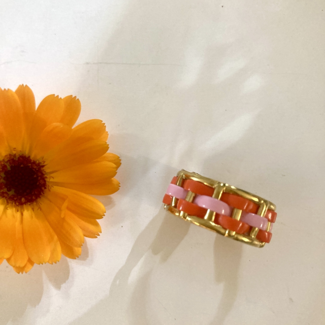 Bague ajustable 63 bicolores