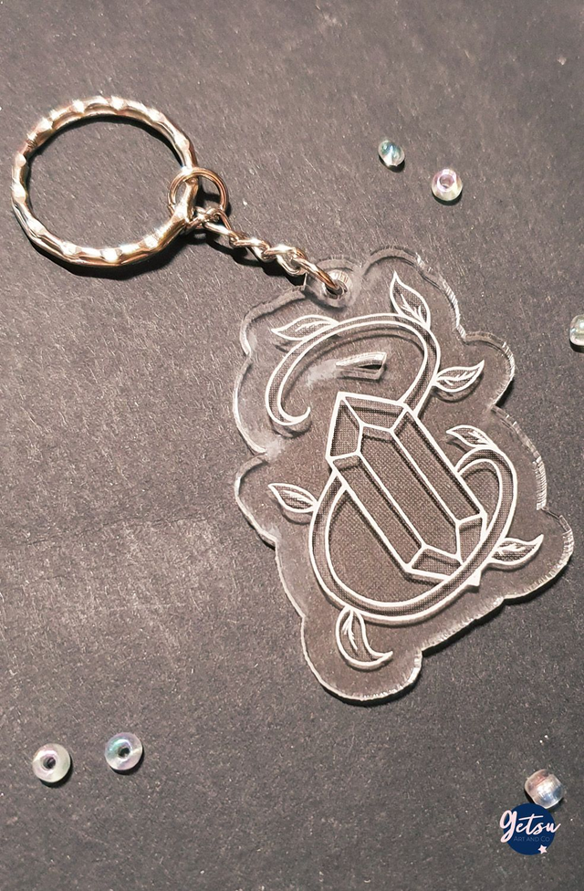 Porte-clef cristal et vignes