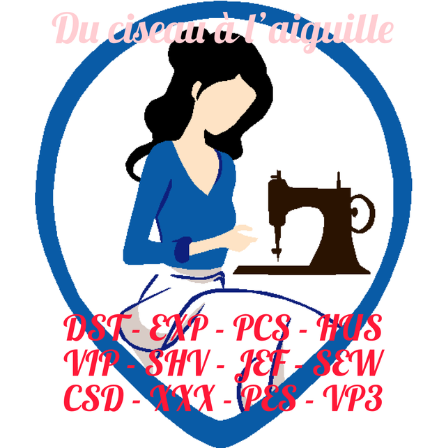 fichier broderie couturière - Taille 10x10 / 12 Formats