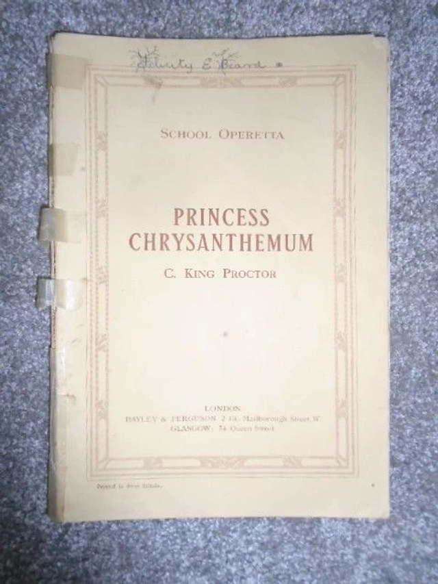 Princess Chrysanthemum A Japanese Operetta in Three Acts