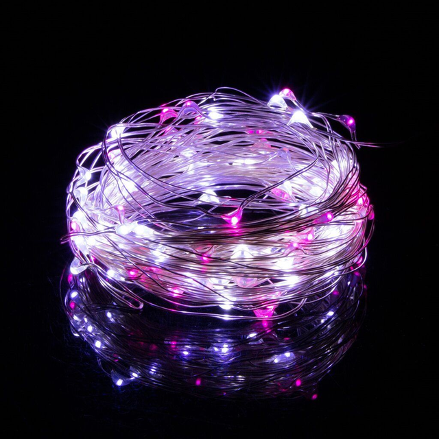 LED lempučių girlianda pakraunama baterijomis (100 LED)