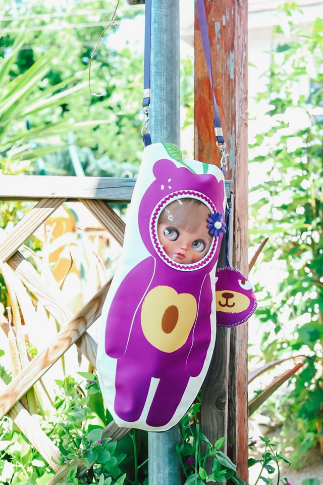 Blythe doll carrier bag Frutoso Plum