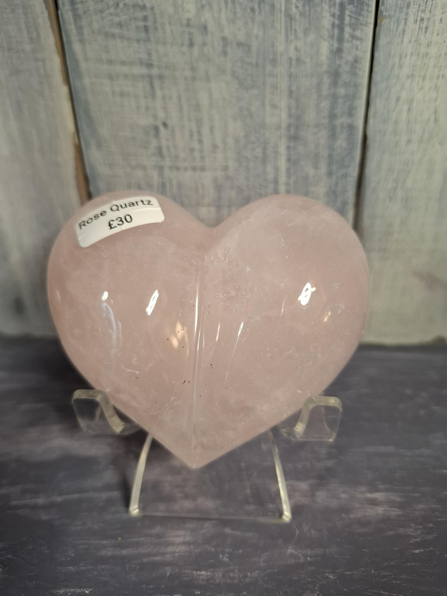 Rose Quartz Puff Heart 