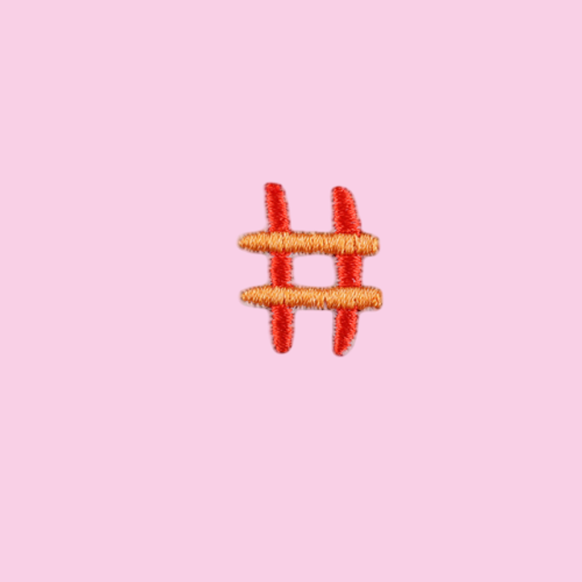 Hashtag (Orange&Red)