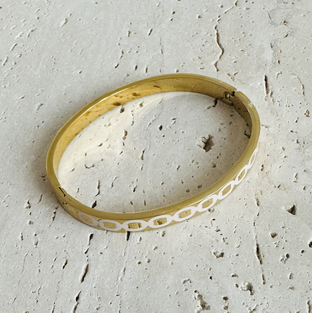 Cuff armband wit