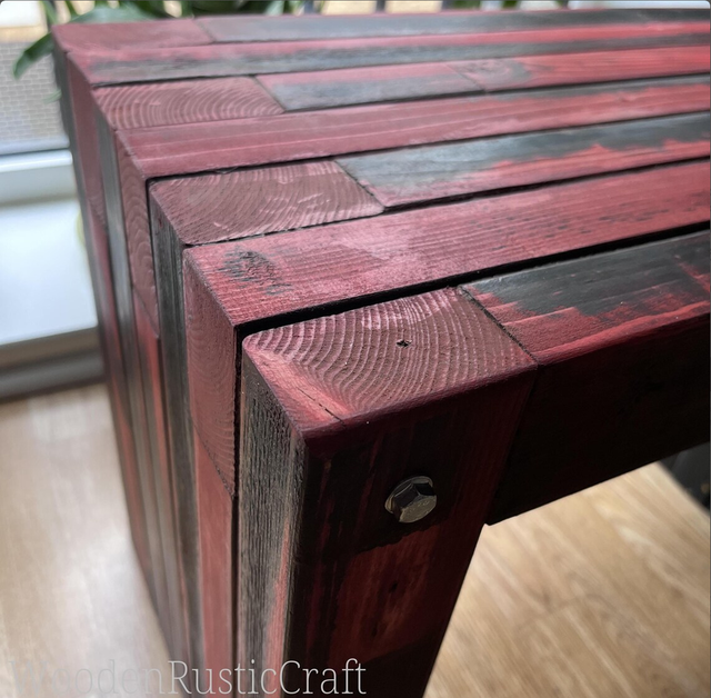 Handmade Reclaimed Pine Rustic Stool