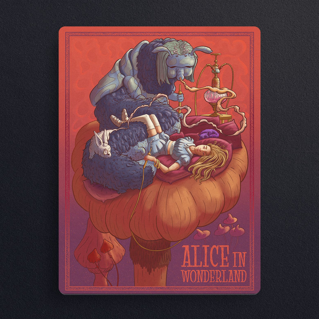 #0818 Alice Au Pays Des Merveilles  - ILLUS - PRINT - Digital painting
