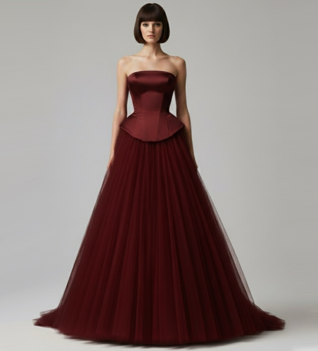 Vestito Bordeaux