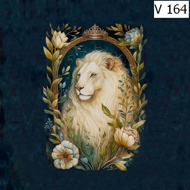 Panneau Lion en Polyester - 30x30cm  