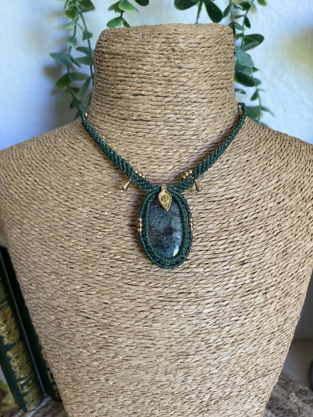 Collier UNIQUE- AGATE MOUSSE 