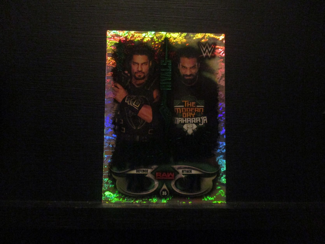 Roman Reigns vs Jinder Mahal - Rivals Slam Attax Live Original Trading Card #35