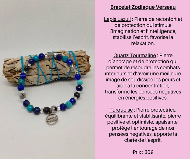 139- Bracelet Zodiaque Verseau