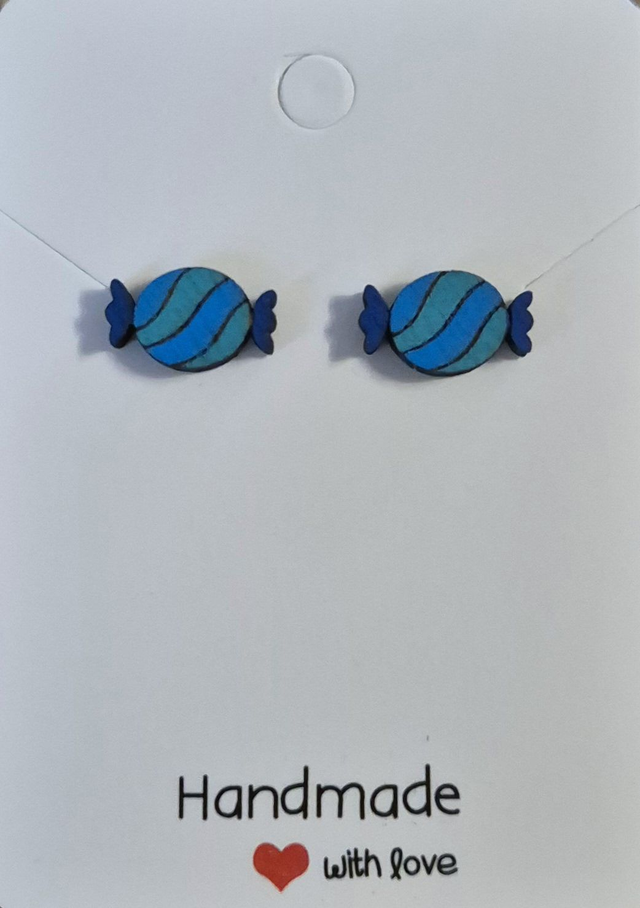 Sweet Wooden Stud Earrings   