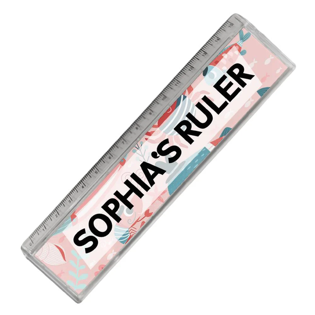 Acrylic 15cm Ruler with Printable Insert