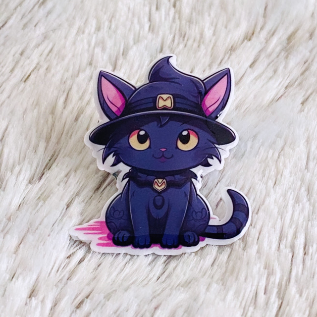 Pins Witchy Cat