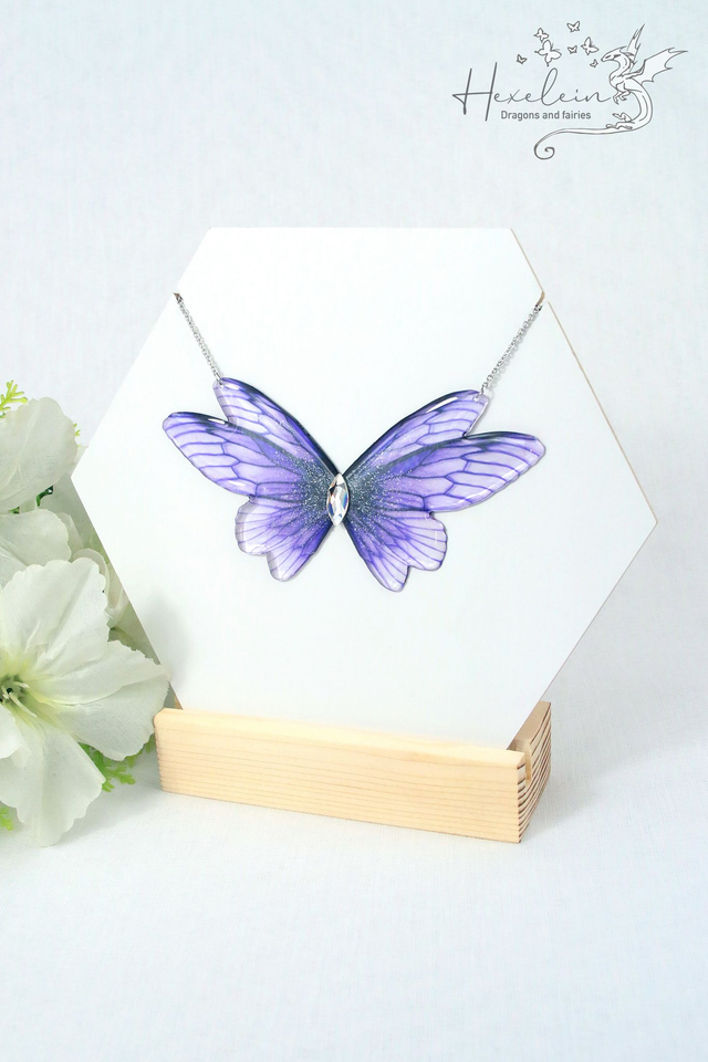 Purple fairy necklace
