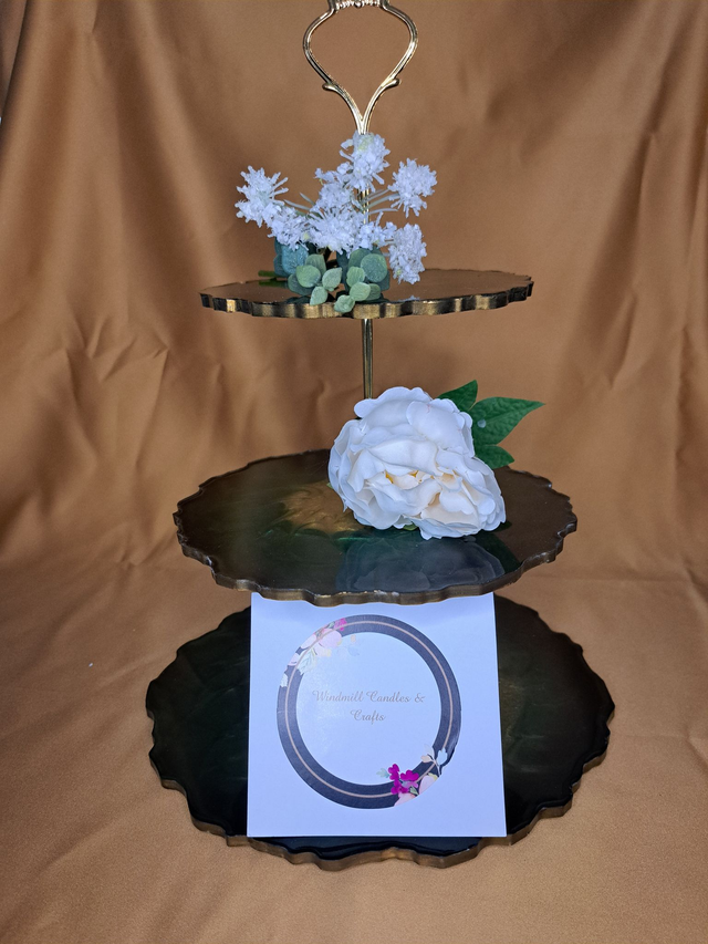 3 Tier Afternoon Tea Stand (Epoxy Resin) 