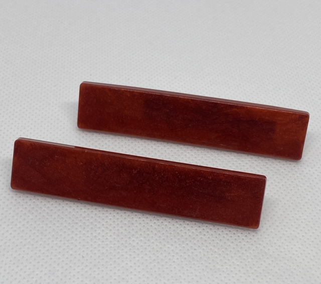 Red wine colour hair slide set of two 