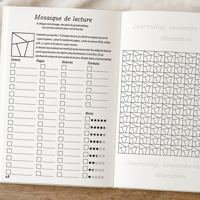 Journal de lecture 2 ans - Noir