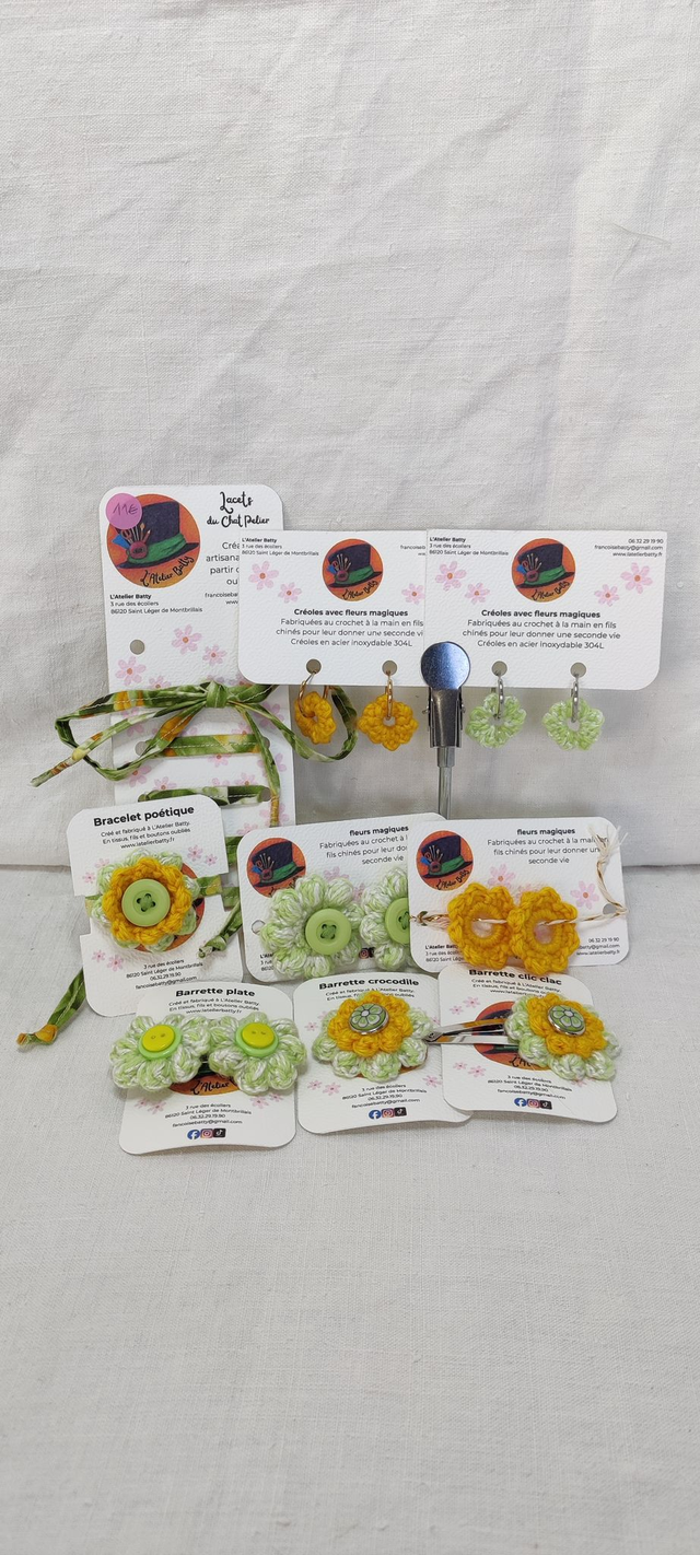 Barrette plate Amande douce