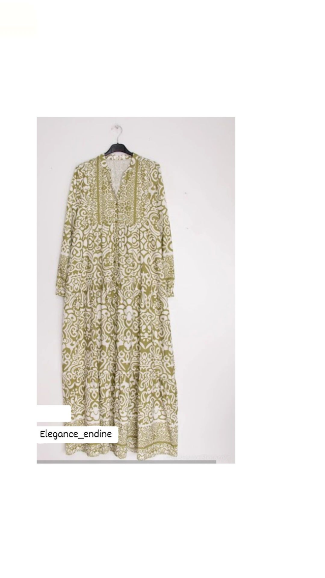ROBE LONGUE IMPRIMÉ OLIVE