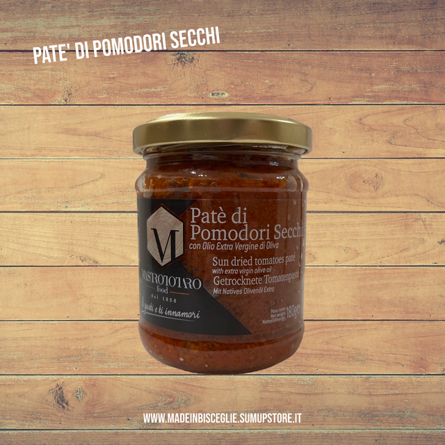 Patè di pomodori secchi - 180gr - Mastrototaro Food