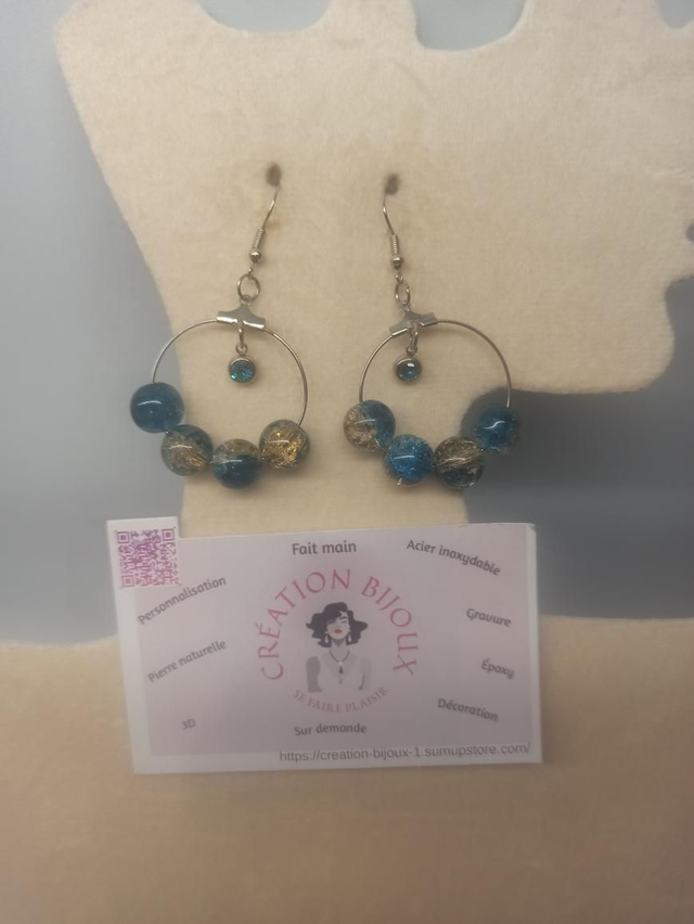 Boucle d'oreille perle 