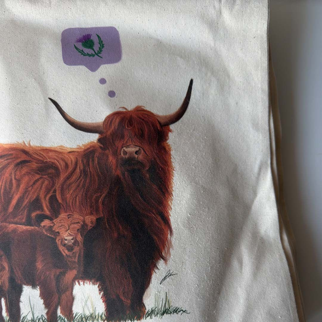 Thinking of Thistles - 38x43cm Natural Cotton Tote Bag